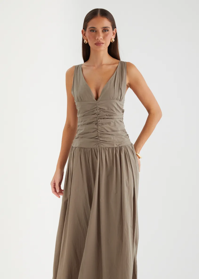 Jenelle Maxi Dress - Khaki sold by Gingham & Heels product image thumbnail 3