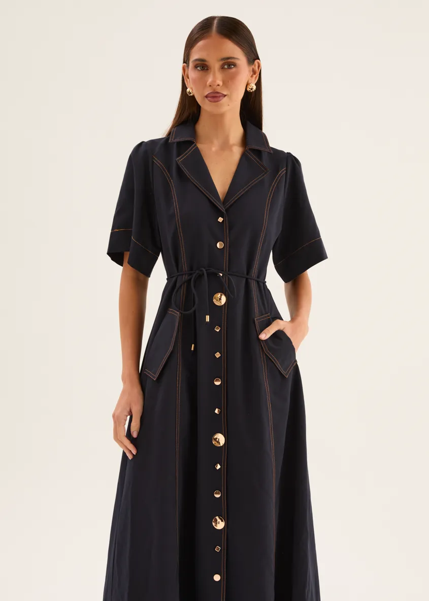 Teresia Maxi Dress - Navy sold by Gingham & Heels product image thumbnail 3