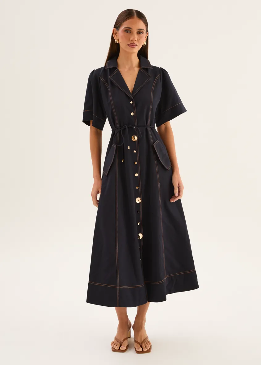 Teresia Maxi Dress - Navy sold by Gingham & Heels product image thumbnail 4
