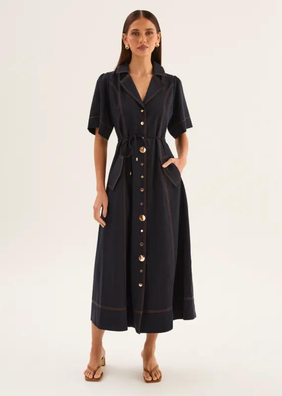 Teresia Maxi Dress - Navy made by Gingham & Heels