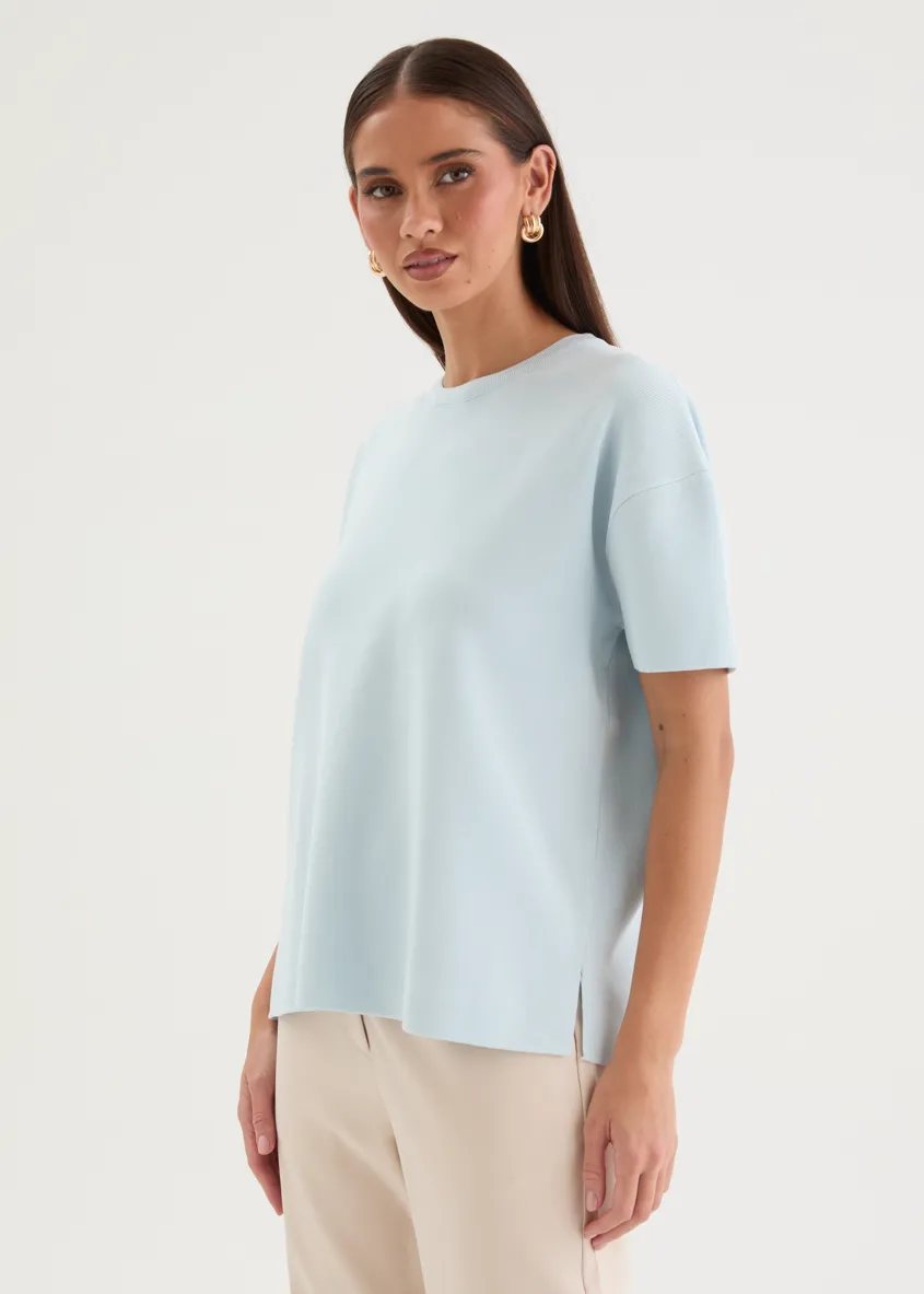 Milanna Knit Top - Blue sold by Gingham & Heels product image thumbnail 3