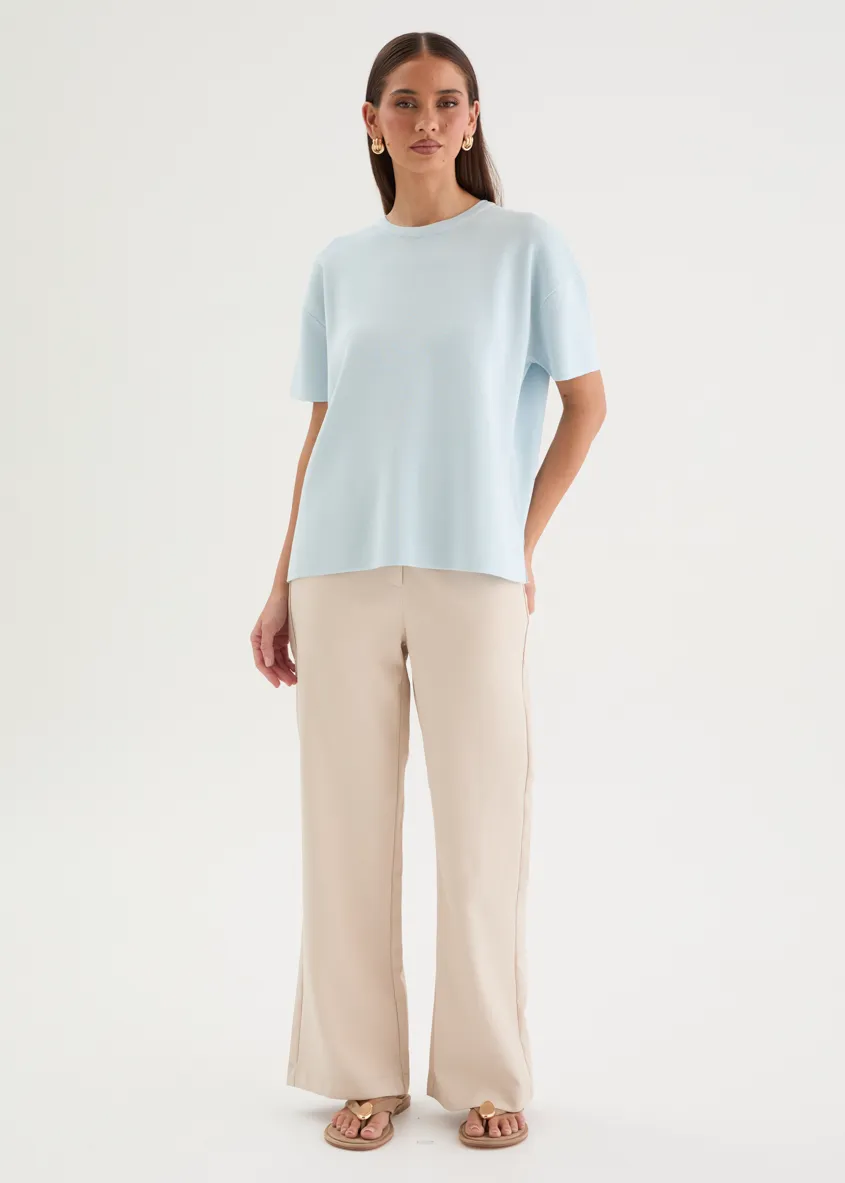 Milanna Knit Top - Blue sold by Gingham & Heels product image thumbnail 2