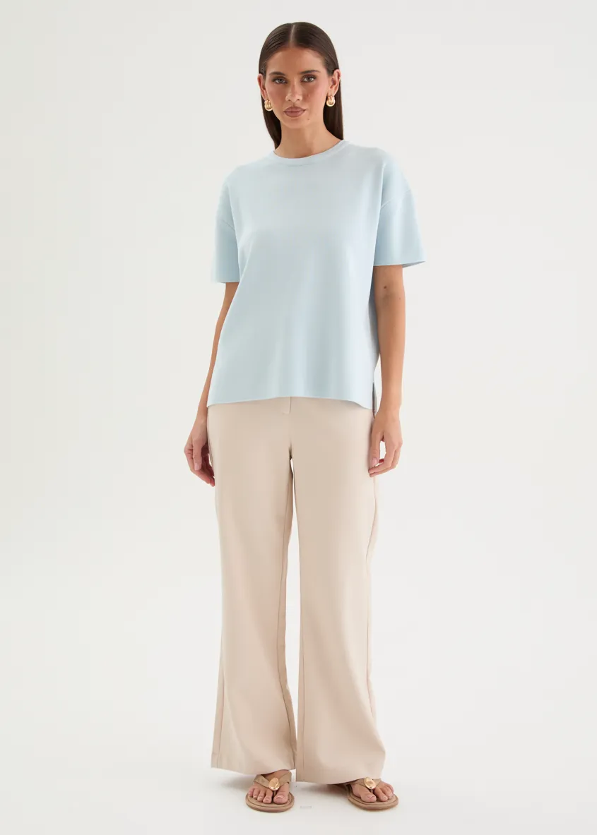 Milanna Knit Top - Blue sold by Gingham & Heels product image thumbnail 4