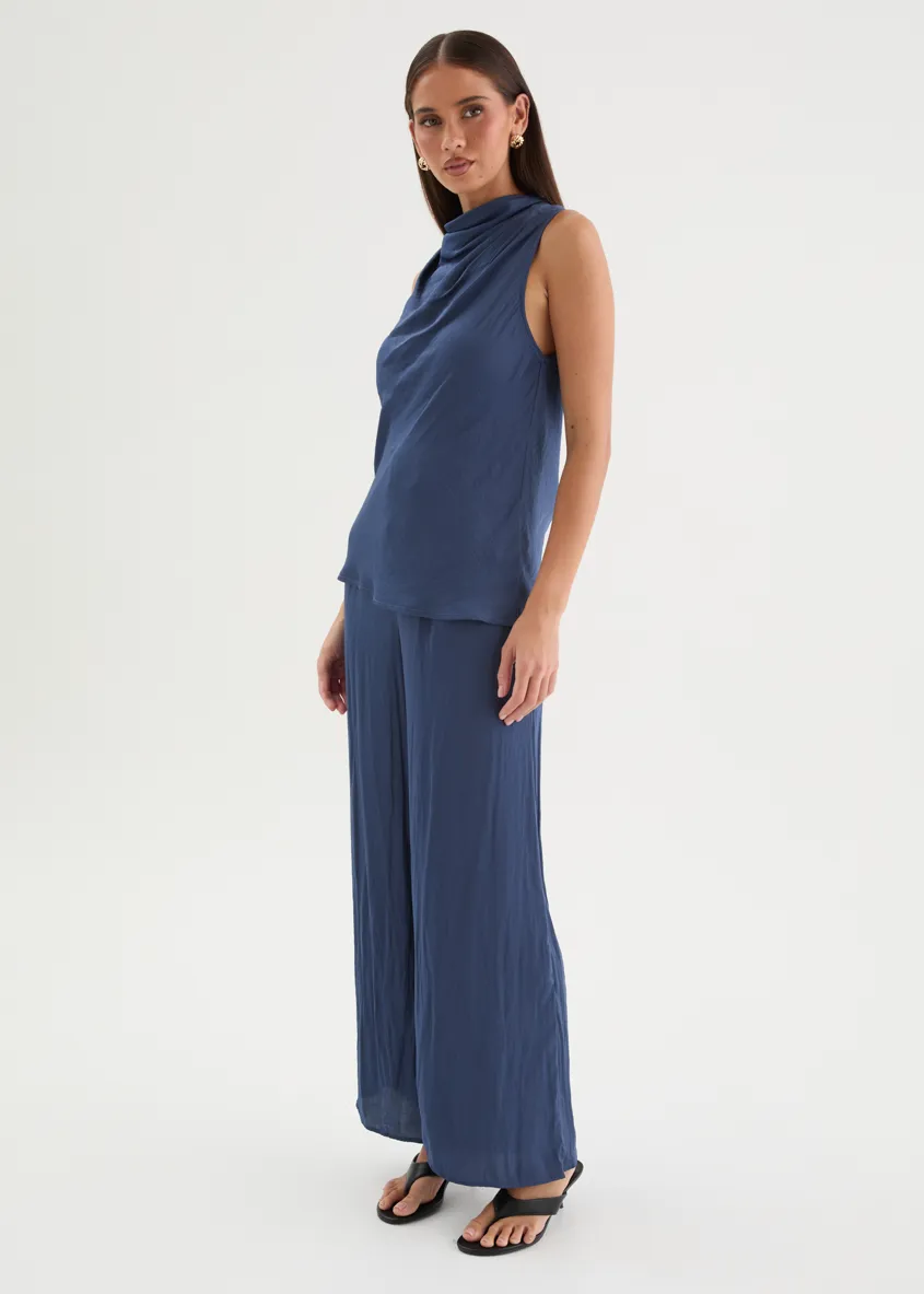 Tiah Pants - Navy sold by Gingham & Heels product image thumbnail 4