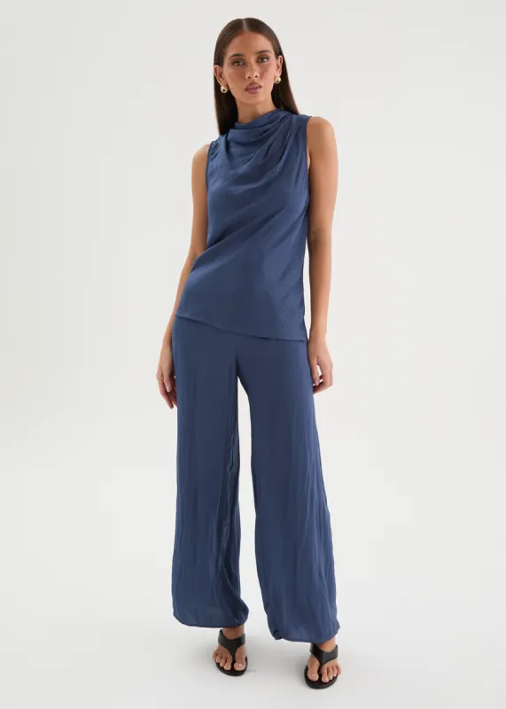 Tiah Pants - Navy made by Gingham & Heels
