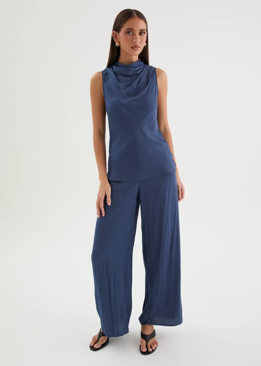 Tiah Pants - Navy sold by Gingham & Heels product image thumbnail 3