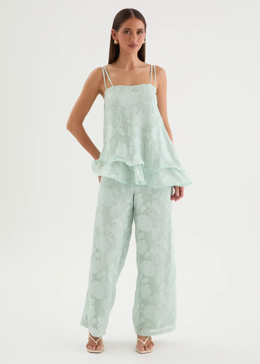 Francene Jacquard Cami - Pale Mint sold by Gingham & Heels product image thumbnail 2