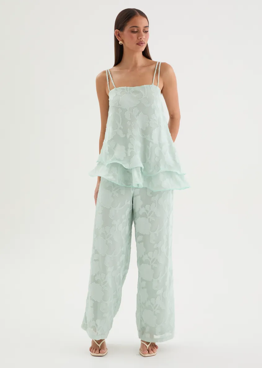 Francene Jacquard Cami - Pale Mint sold by Gingham & Heels product image thumbnail 4