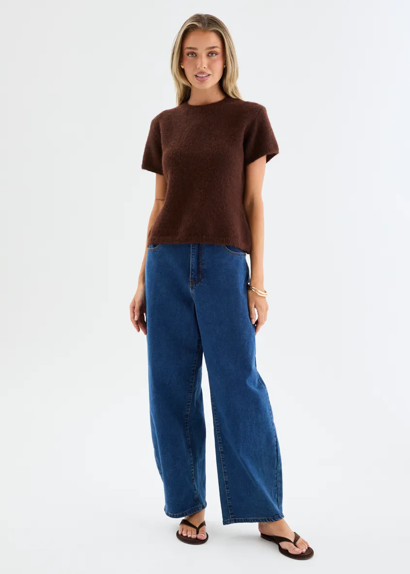 Brenton Knit Top - Chocolate sold by Gingham & Heels product image thumbnail 3