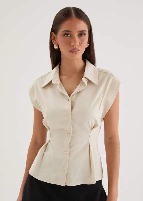 Francisco Top - Oatmeal made by Gingham & Heels