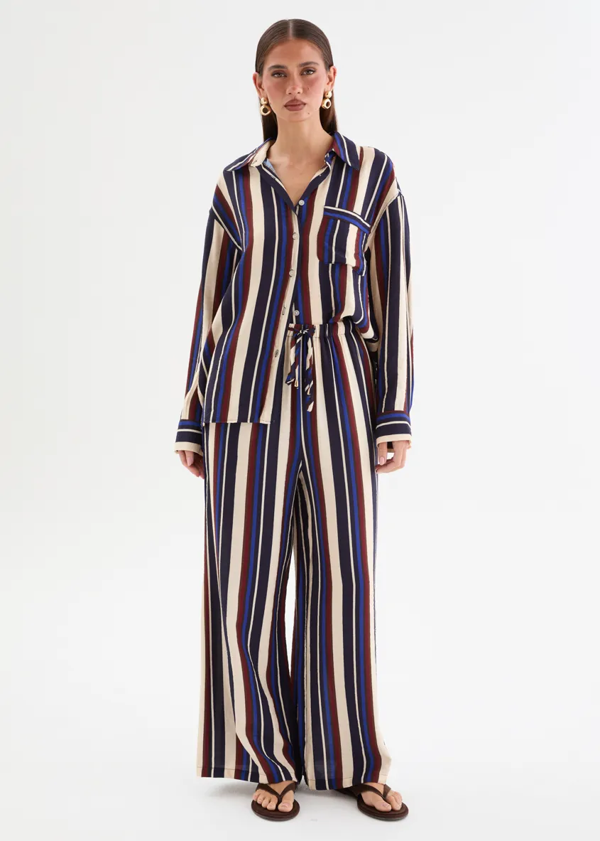 Morrison Pants - Midnight Stripe sold by Gingham & Heels