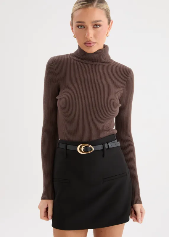 Burleigh Knit Top - Espresso made by Gingham & Heels