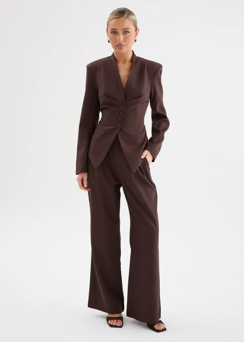 Zenith Blazer - Espresso sold by Gingham & Heels product image thumbnail 2