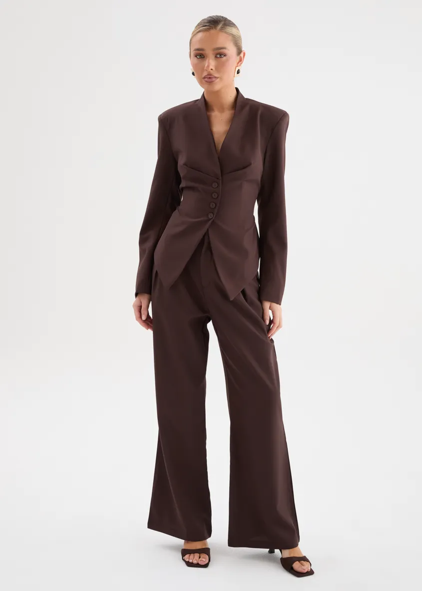 Zenith Blazer - Espresso sold by Gingham & Heels product image thumbnail 4