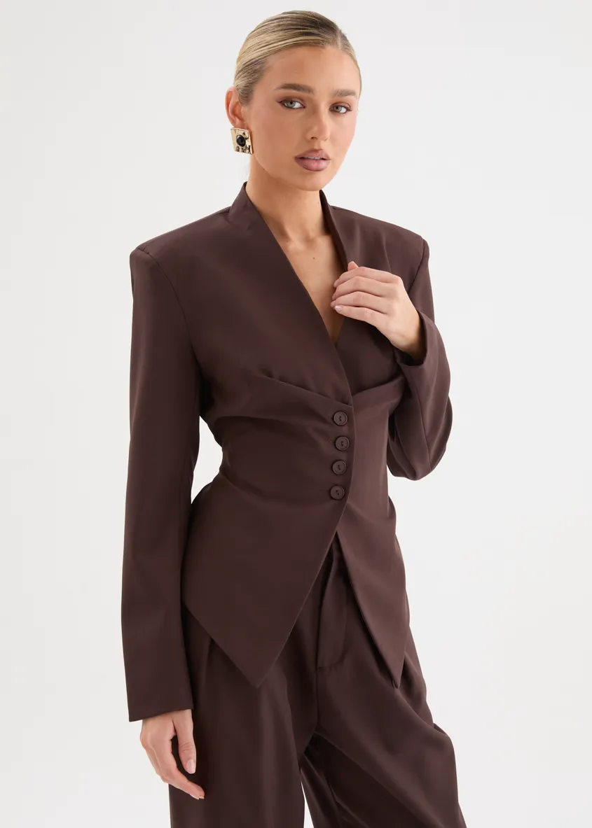 Zenith Blazer - Espresso sold by Gingham & Heels product image thumbnail 5