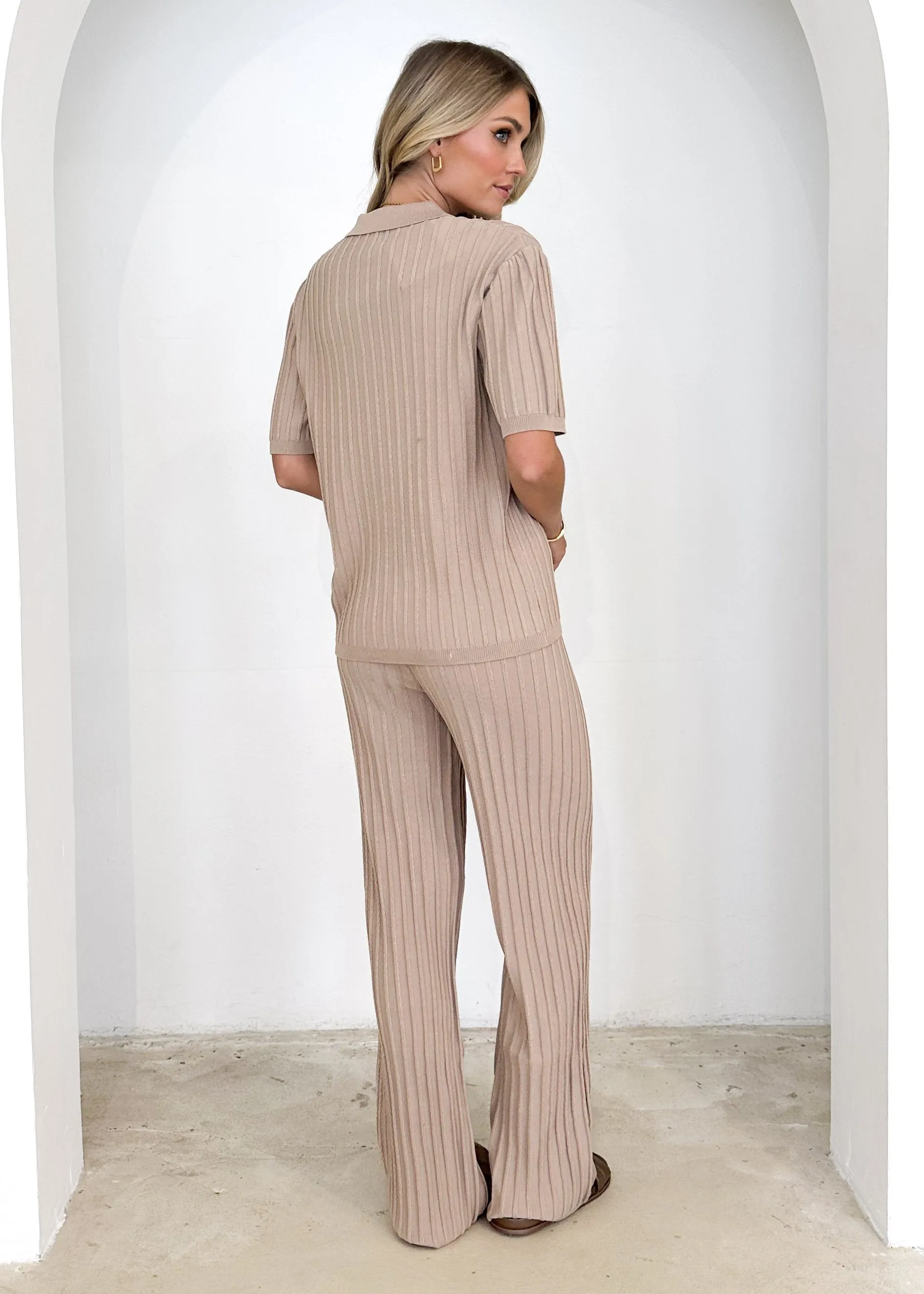 Etra Knit Pants - Beige sold by Gingham & Heels product image thumbnail 5