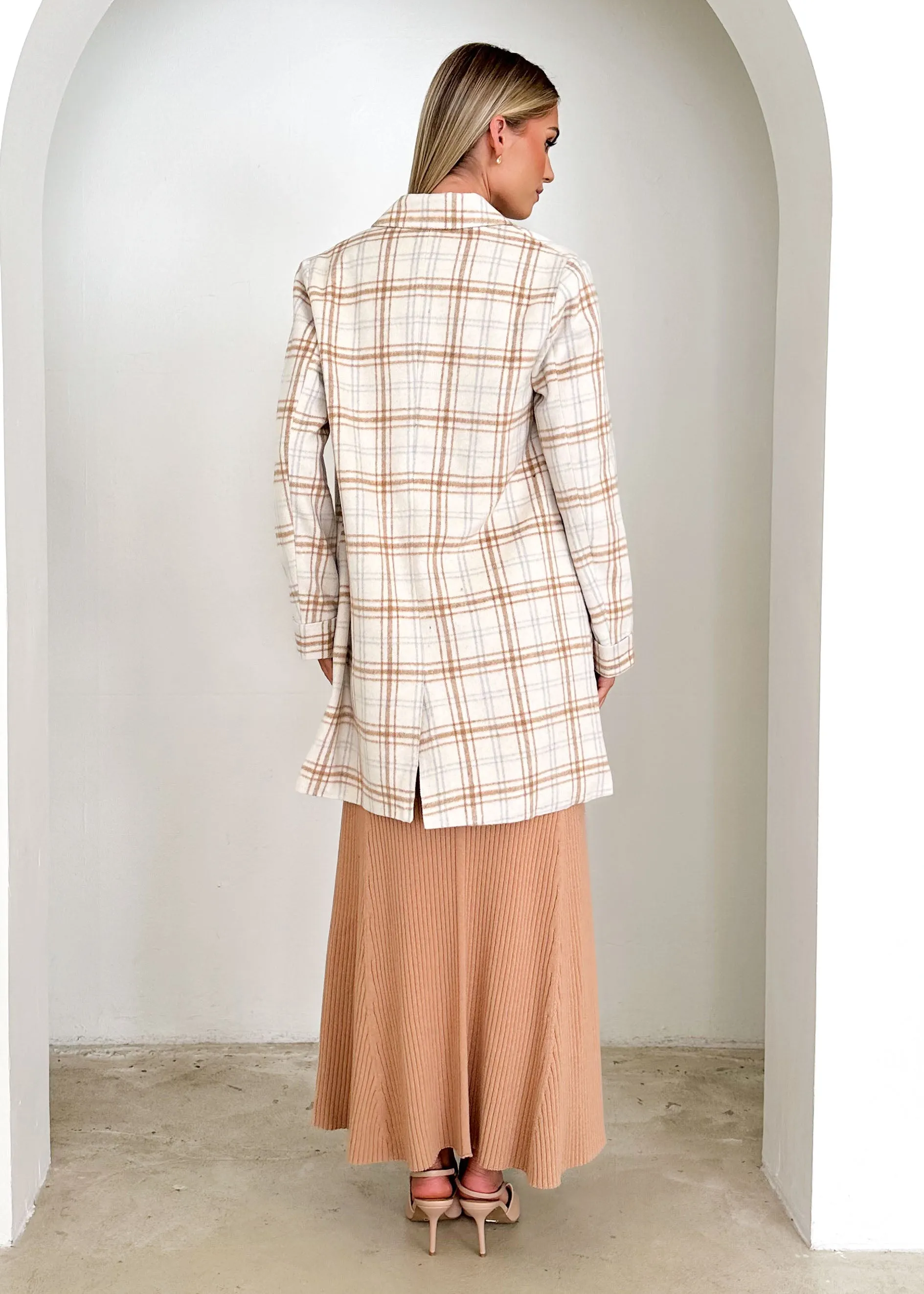 Zolla Coat - Beige Check sold by Gingham & Heels product image thumbnail 5