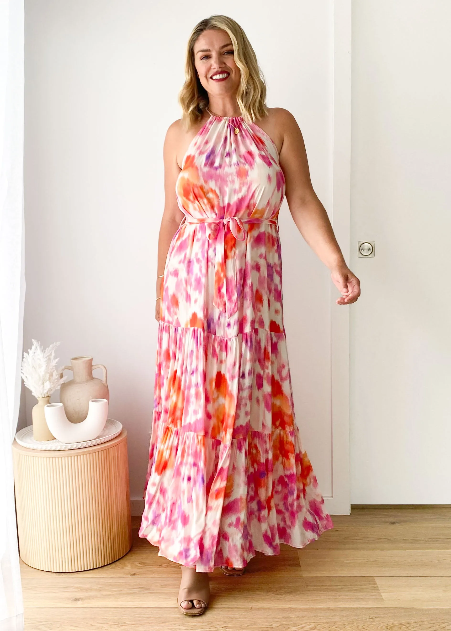 Oteme Maxi Dress - Pink Splash sold by Gingham & Heels product image thumbnail 4