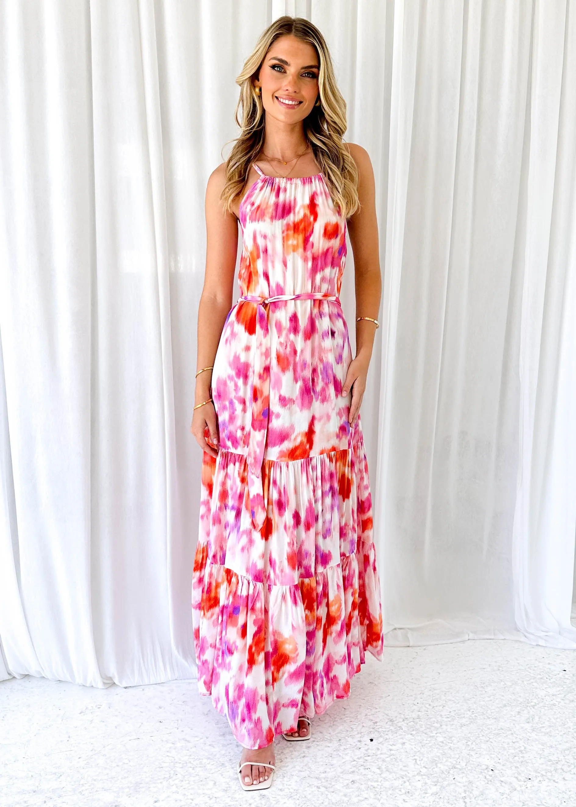 Oteme Maxi Dress - Pink Splash sold by Gingham & Heels product image thumbnail 5