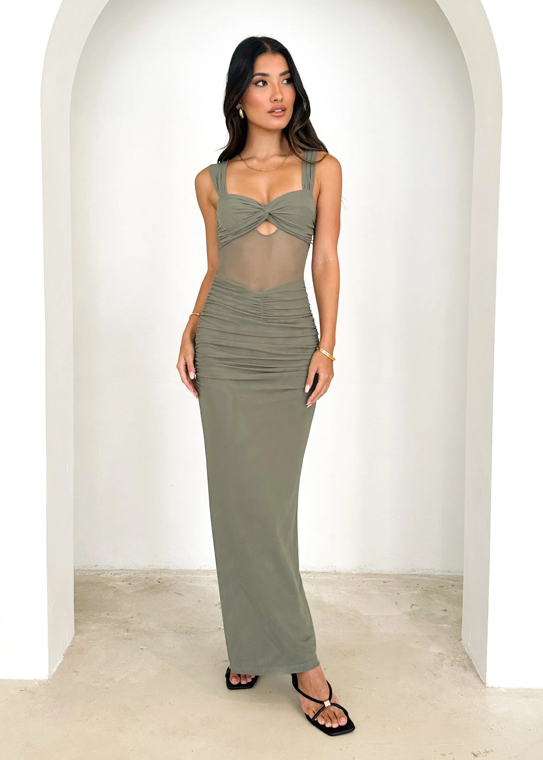 Katro Maxi Dress - Olive sold by Gingham & Heels product image thumbnail 4