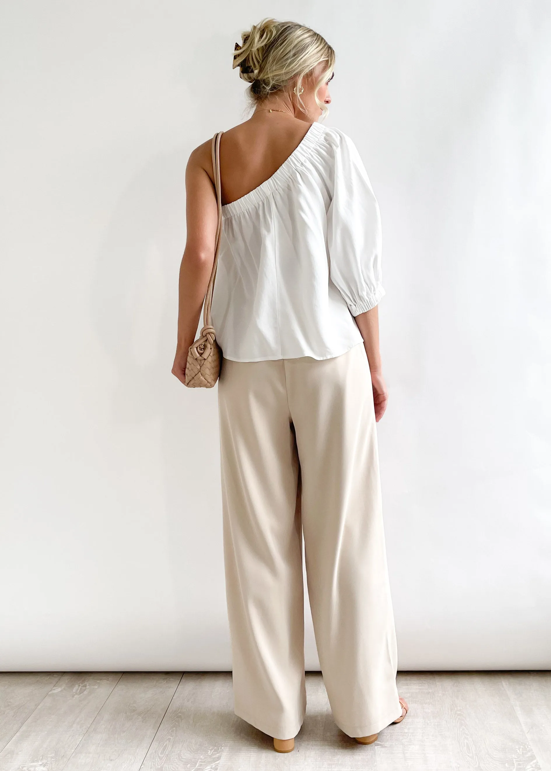 Blakie One Shoulder Top - Off White sold by Gingham & Heels product image thumbnail 5