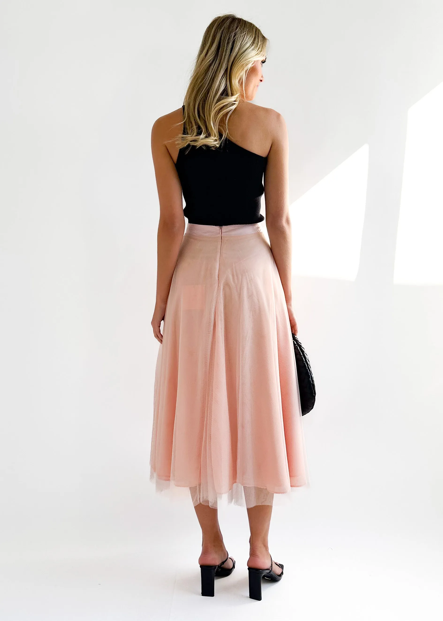 Erline Midi Skirt - Blush sold by Gingham & Heels product image thumbnail 4