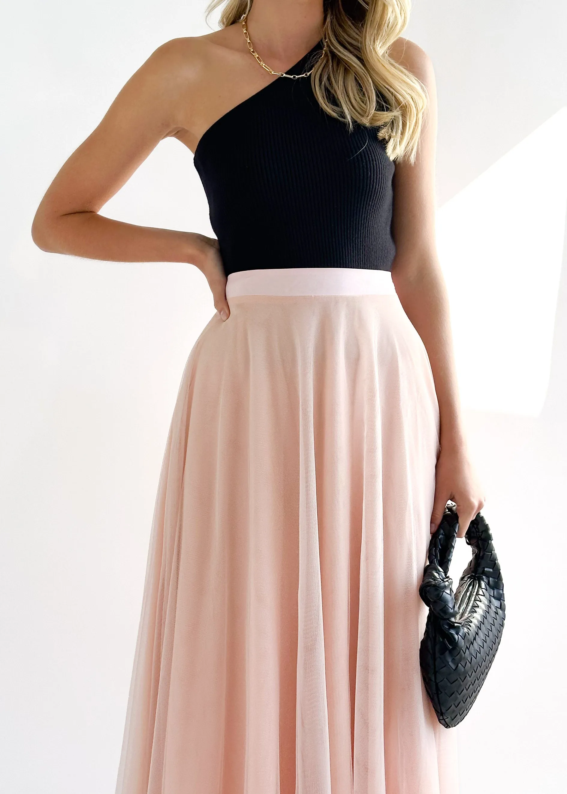 Erline Midi Skirt - Blush sold by Gingham & Heels product image thumbnail 5