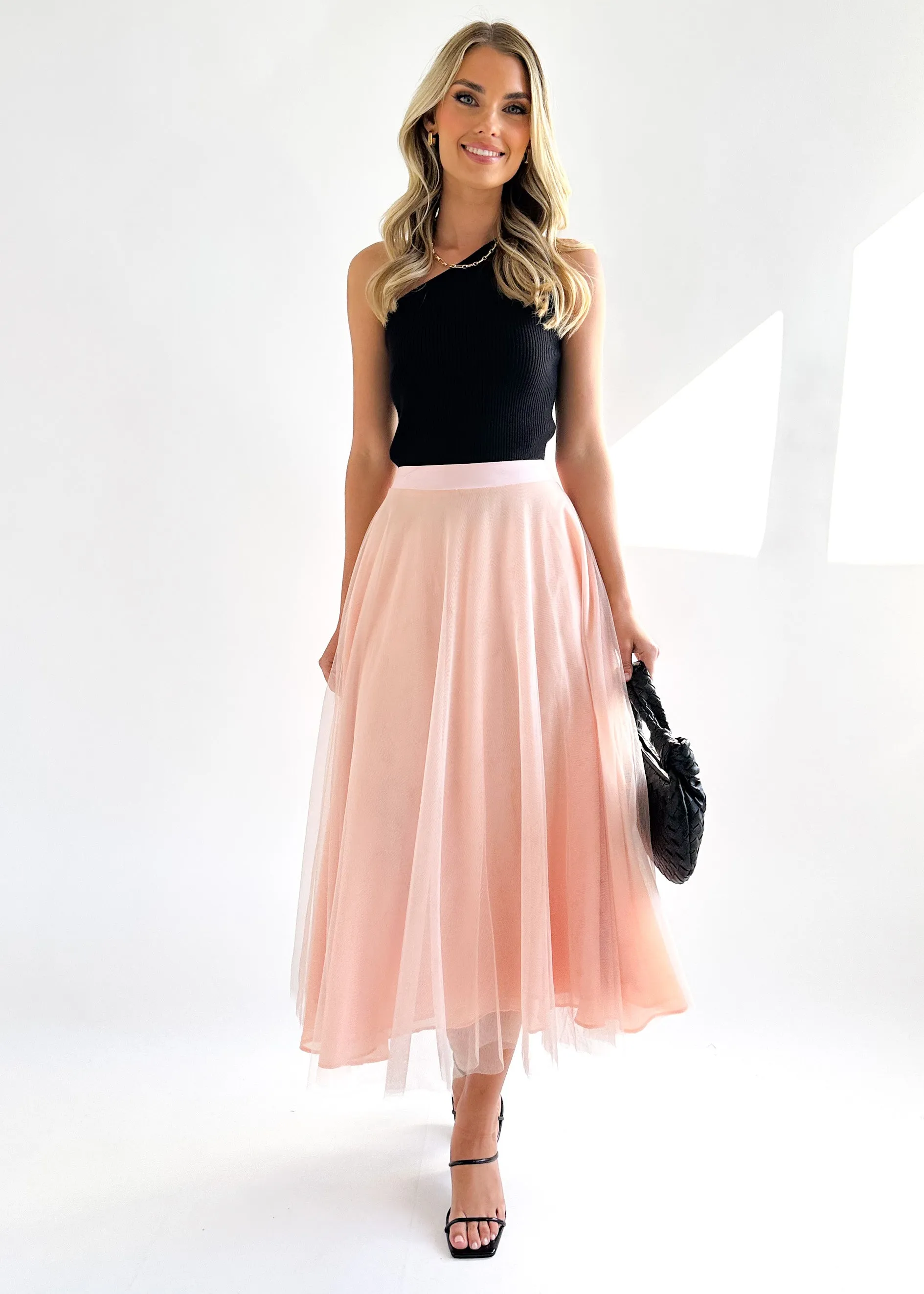 Erline Midi Skirt - Blush sold by Gingham & Heels product image thumbnail 2