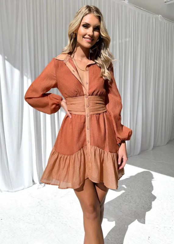 Jolea Dress - Terracotta sold by Gingham & Heels