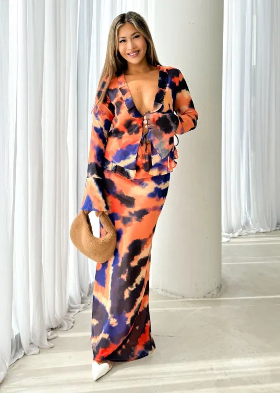 Velzy Maxi Skirt - Saber sold by Gingham & Heels