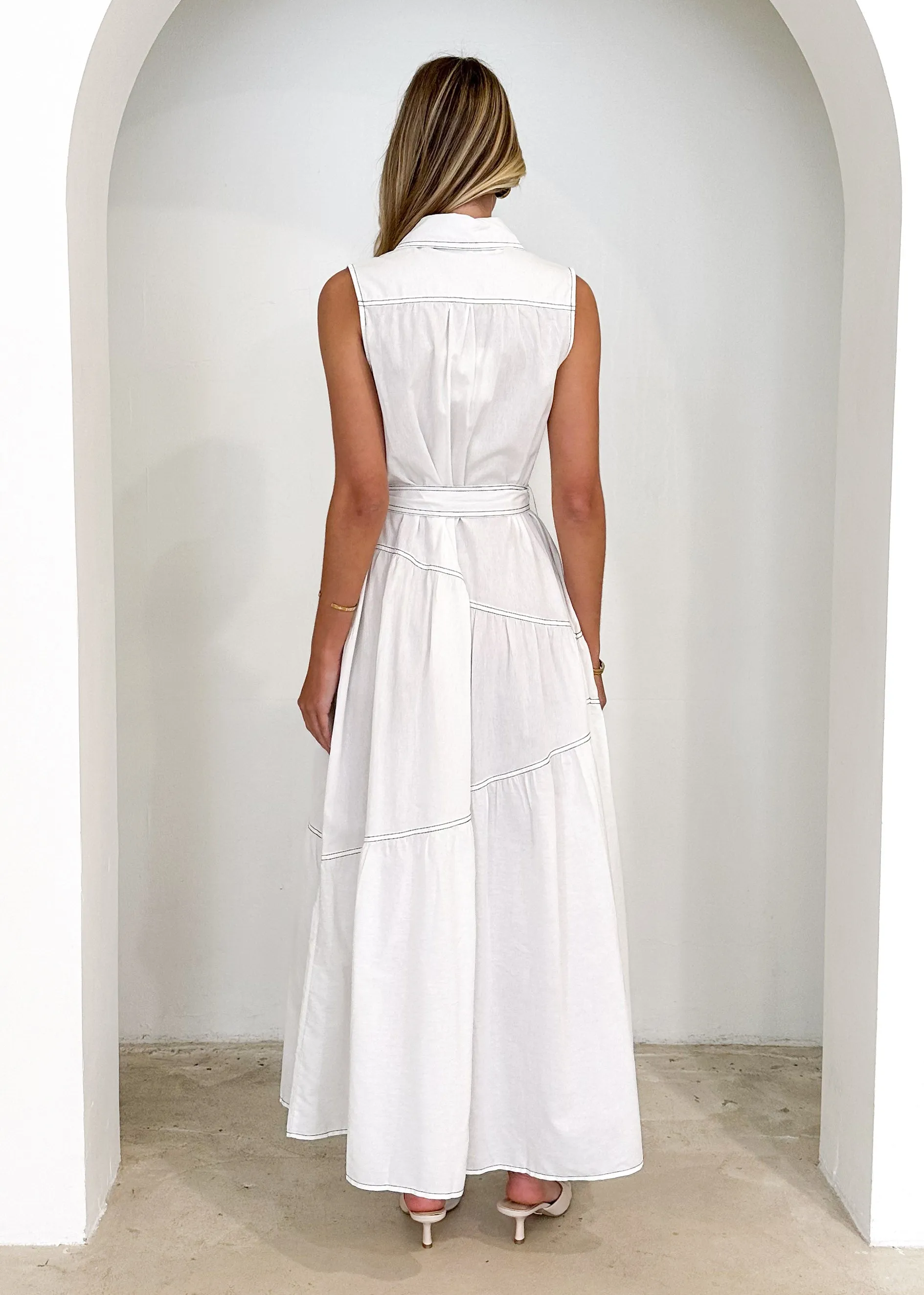 Adoria Maxi Dress - Off White sold by Gingham & Heels product image thumbnail 5