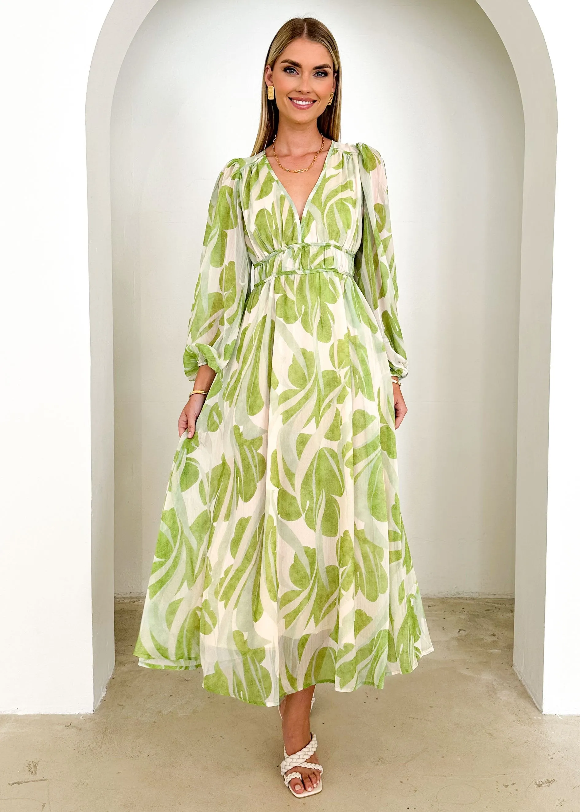 Dresdor Maxi Dress - Green Splash sold by Gingham & Heels product image thumbnail 5