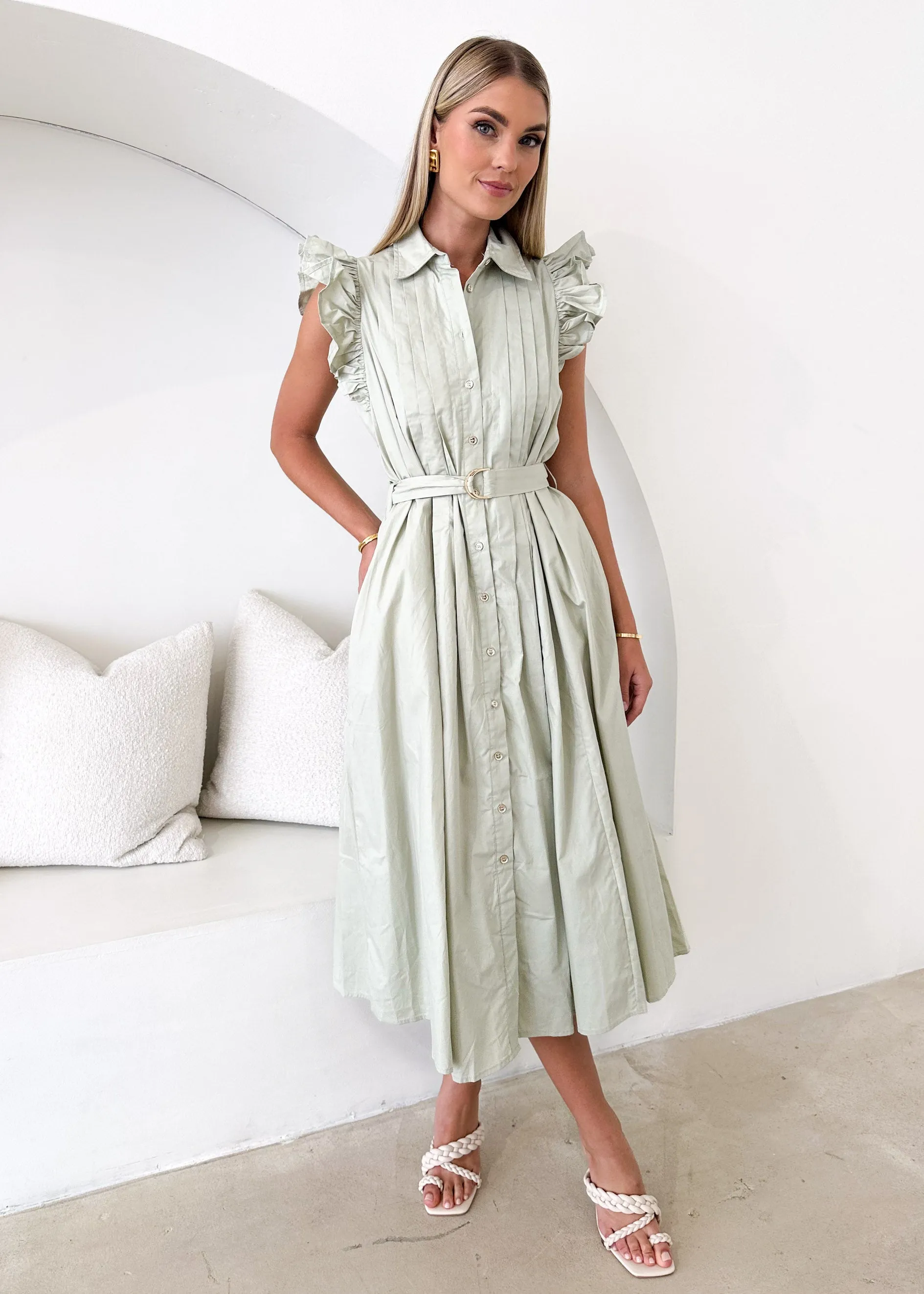 Nordie Midi Dress - Sage sold by Gingham & Heels product image thumbnail 4