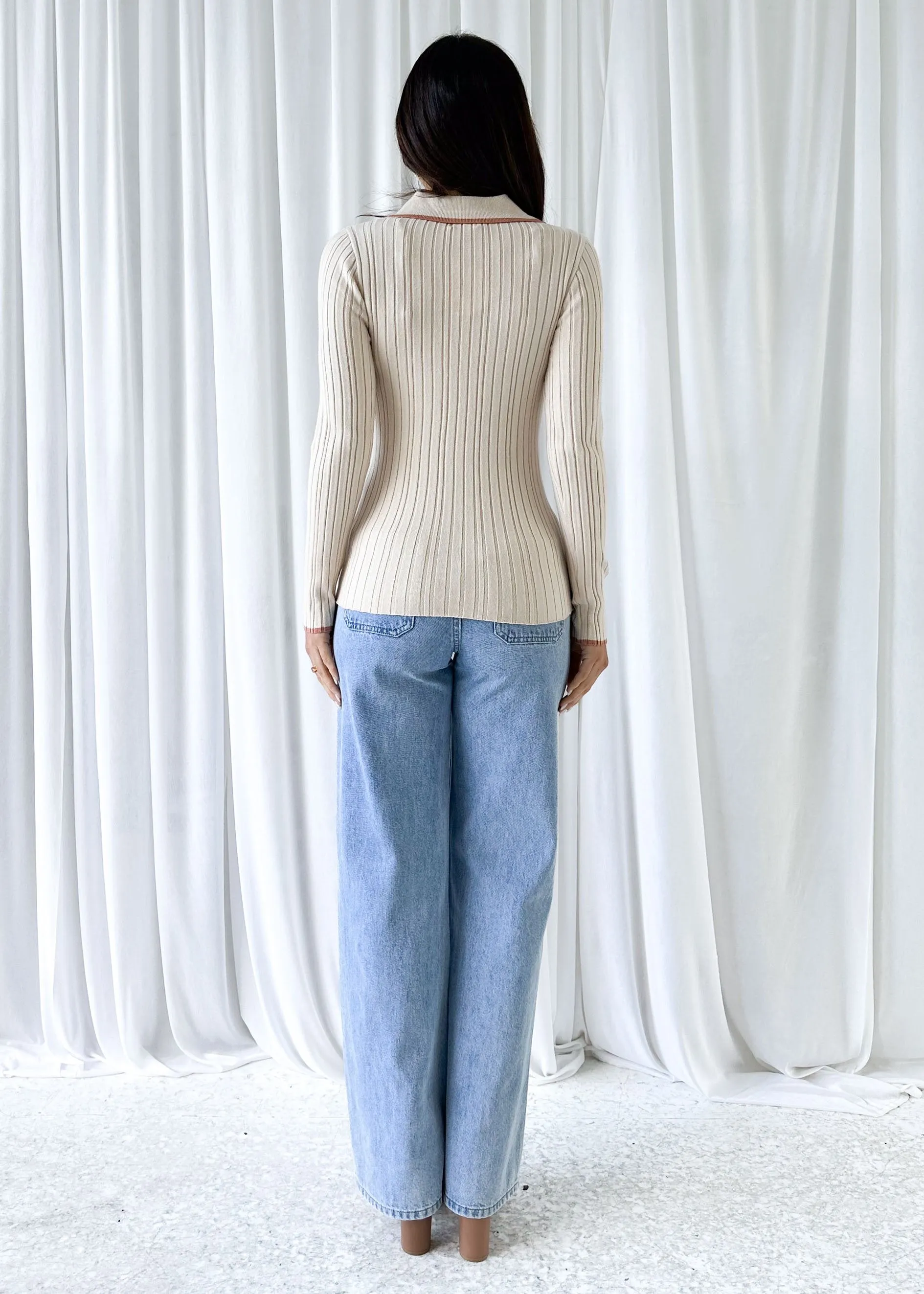 Brianna Knit Top - Cream sold by Gingham & Heels product image thumbnail 5