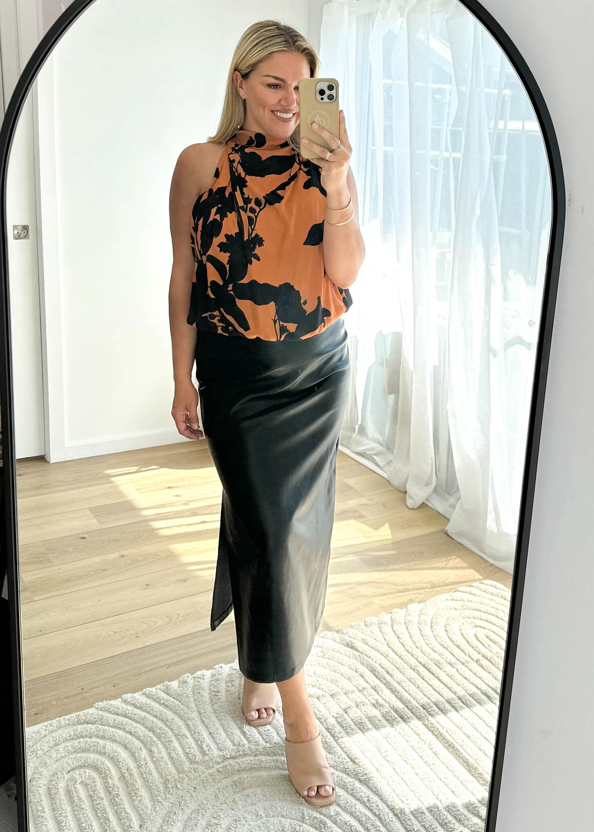 Edreo Top - Orange Floral sold by Gingham & Heels product image thumbnail 4