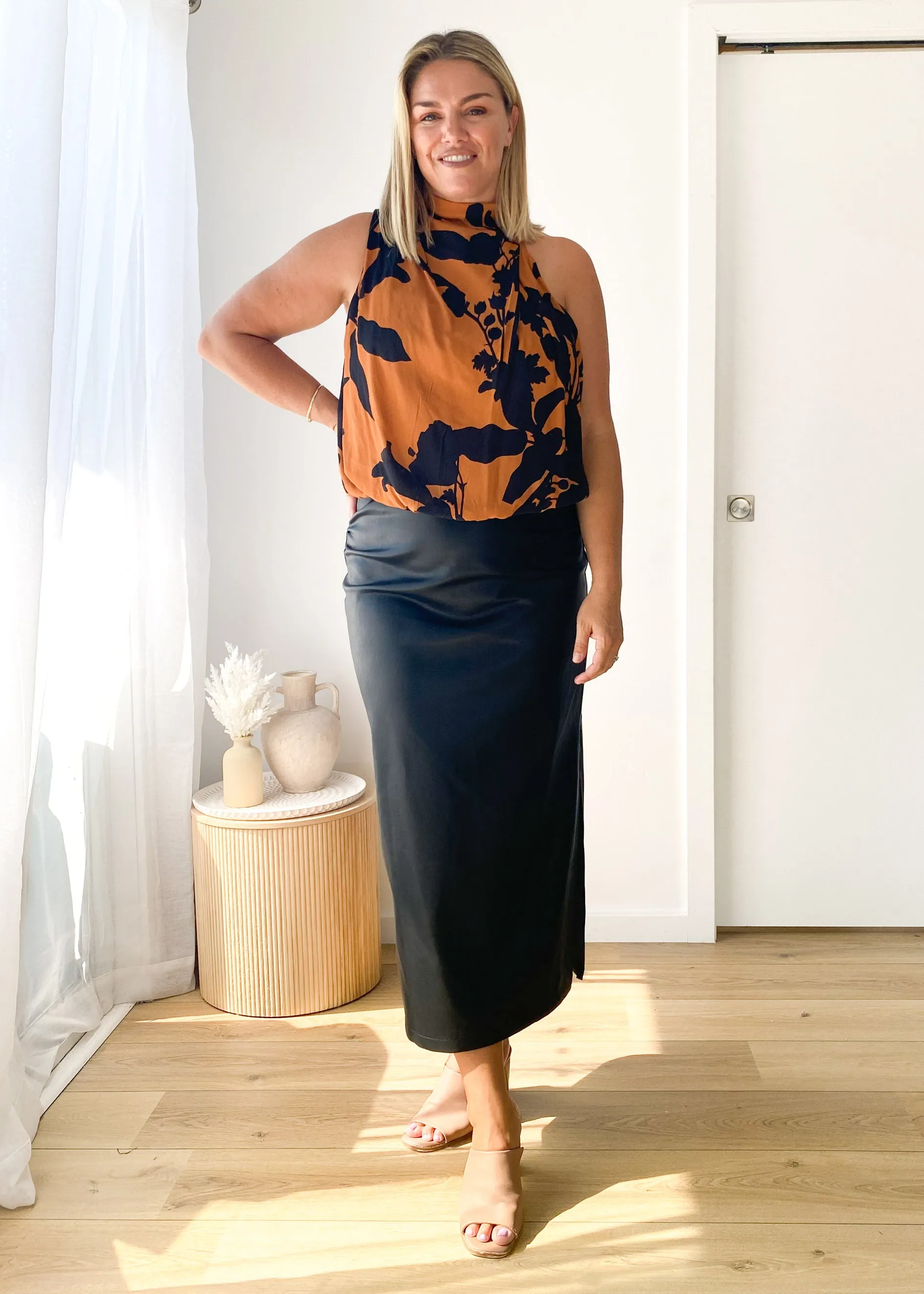 Edreo Top - Orange Floral sold by Gingham & Heels product image thumbnail 2