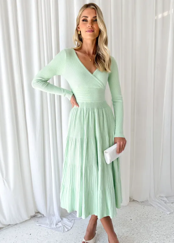 Alise Knit Midi Dress - Mint sold by Gingham & Heels