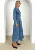 Dazer Denim Maxi Dress - Mid Blue sold by Gingham & Heels