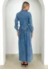 Dazer Denim Maxi Dress - Mid Blue sold by Gingham & Heels