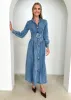 Dazer Denim Maxi Dress - Mid Blue sold by Gingham & Heels