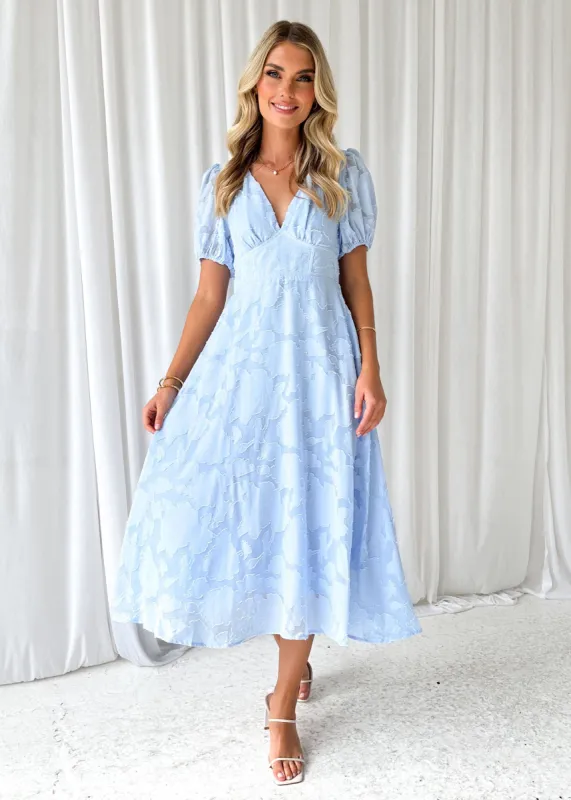 Allegroe Midi Dress - Light Blue sold by Gingham & Heels