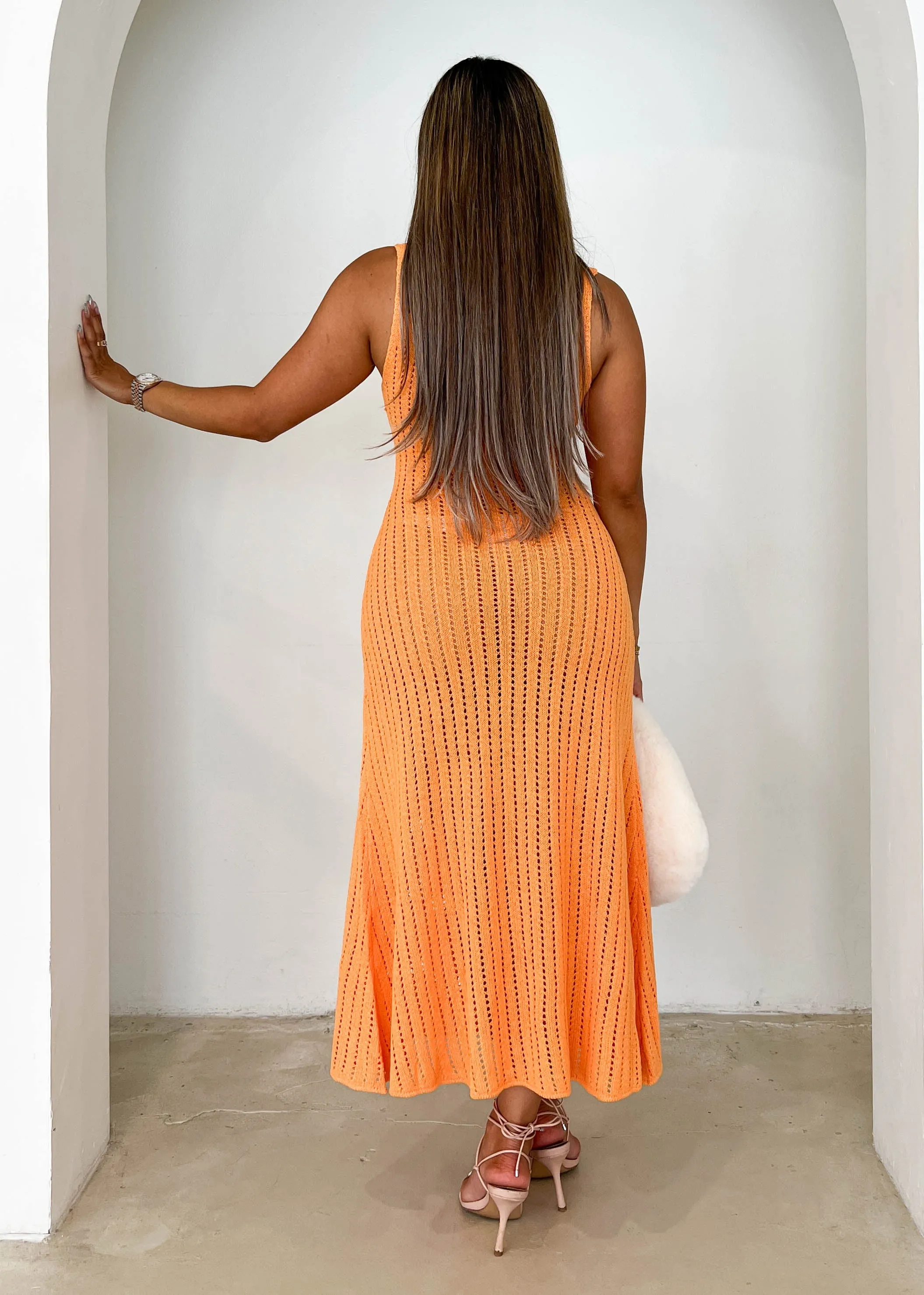 Audrey Knit Midi Dress - Mango sold by Gingham & Heels product image thumbnail 4