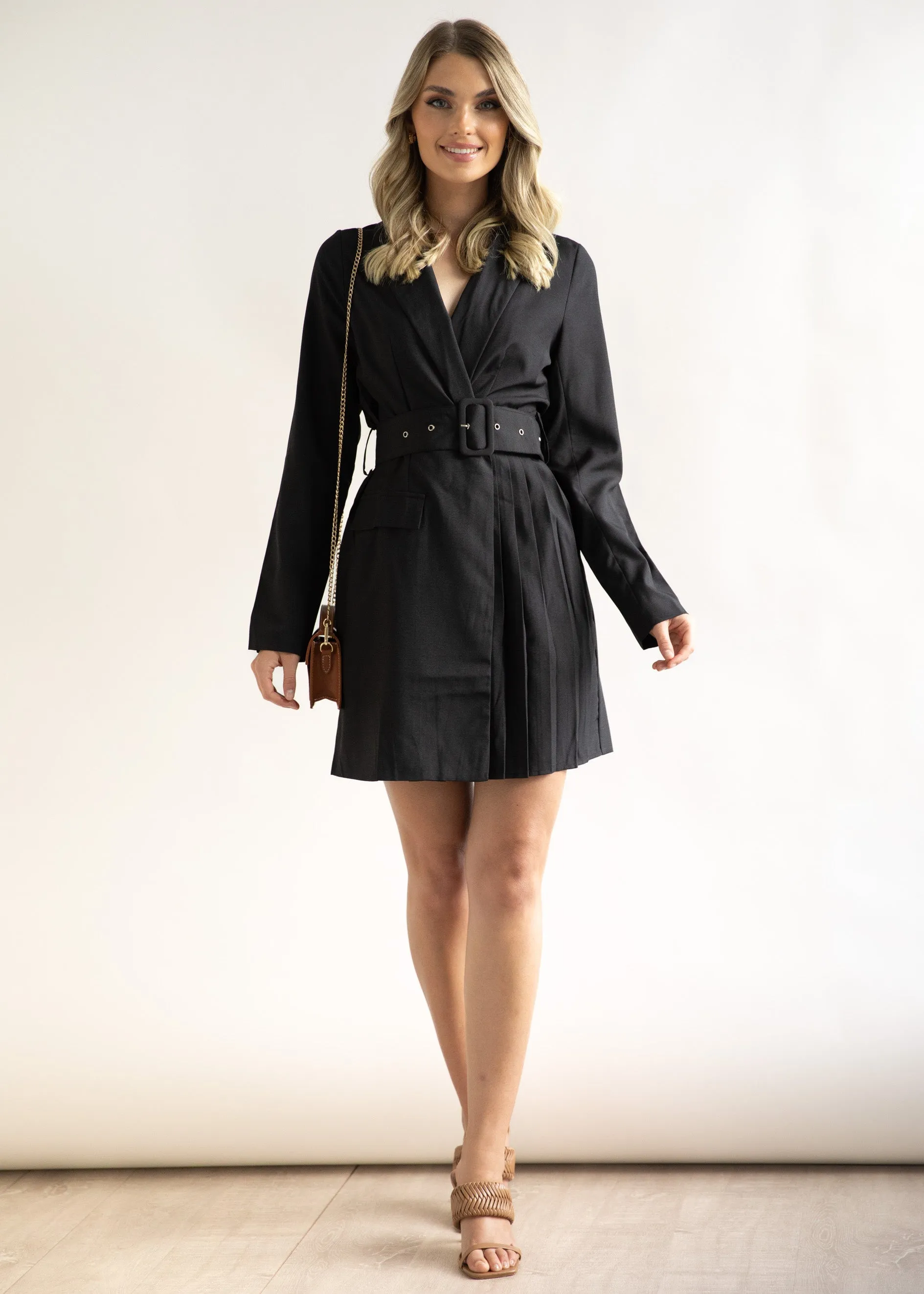 Elizah Blazer Dress - Black sold by Gingham & Heels product image thumbnail 4