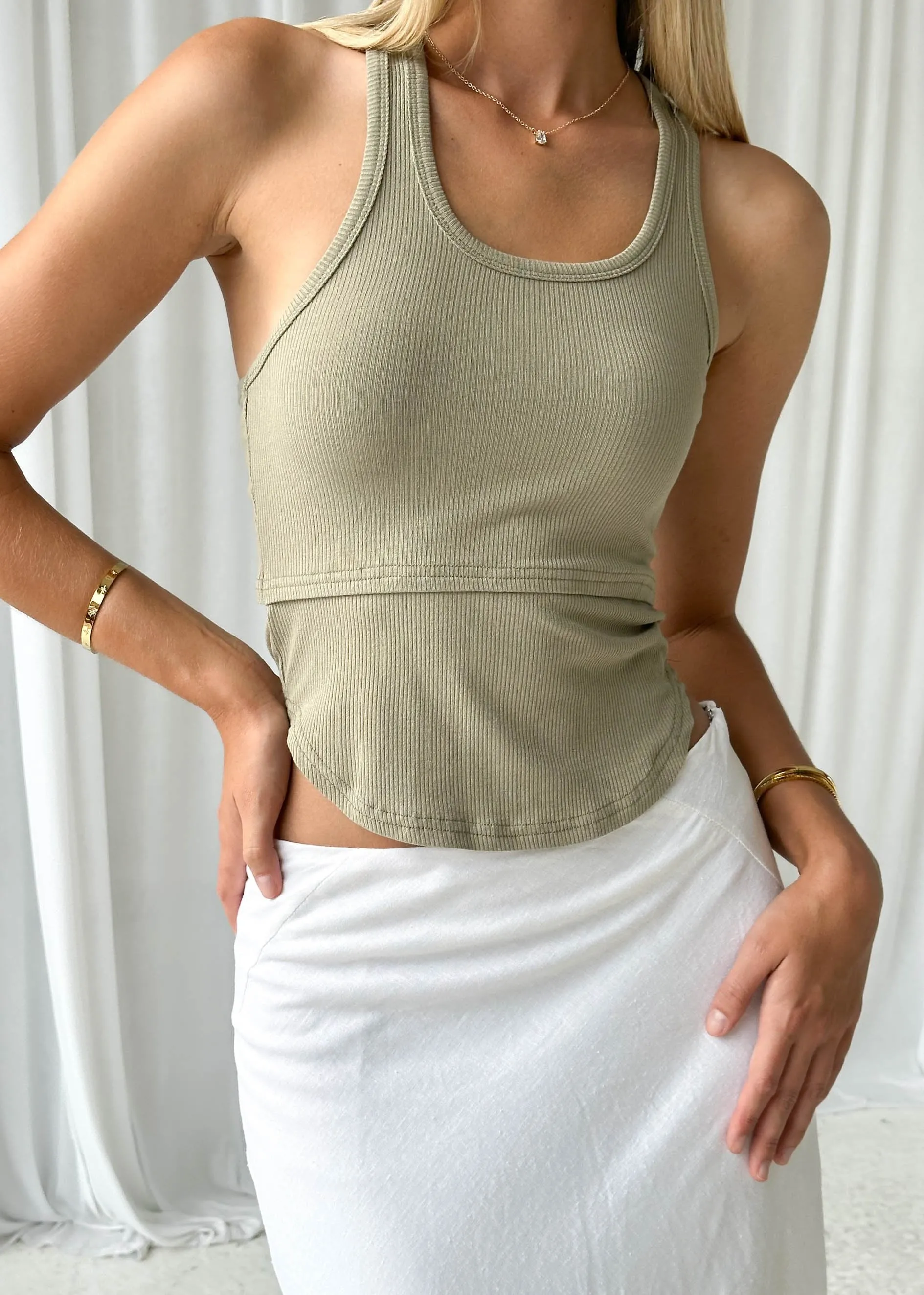 Isterra Knit Top - Khaki sold by Gingham & Heels product image thumbnail 5