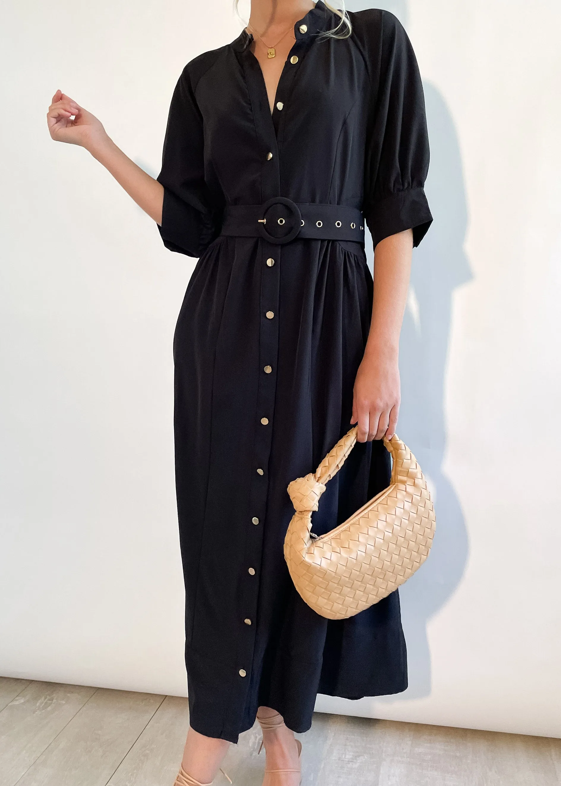 Elenna Midi Dress - Black sold by Gingham & Heels product image thumbnail 2