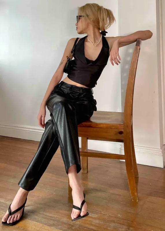 New Affection Halter Crop - Black sold by Gingham & Heels