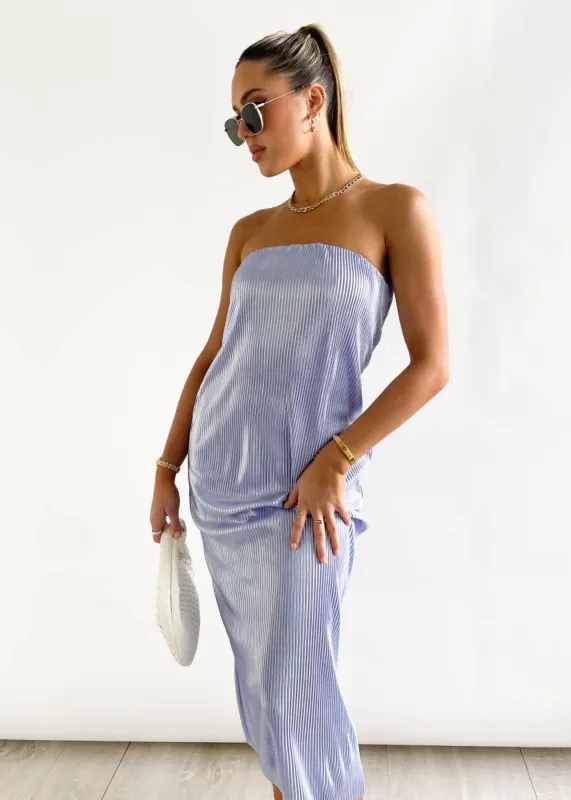 Joydie Strapless Midi Dress - Grape sold by Gingham & Heels