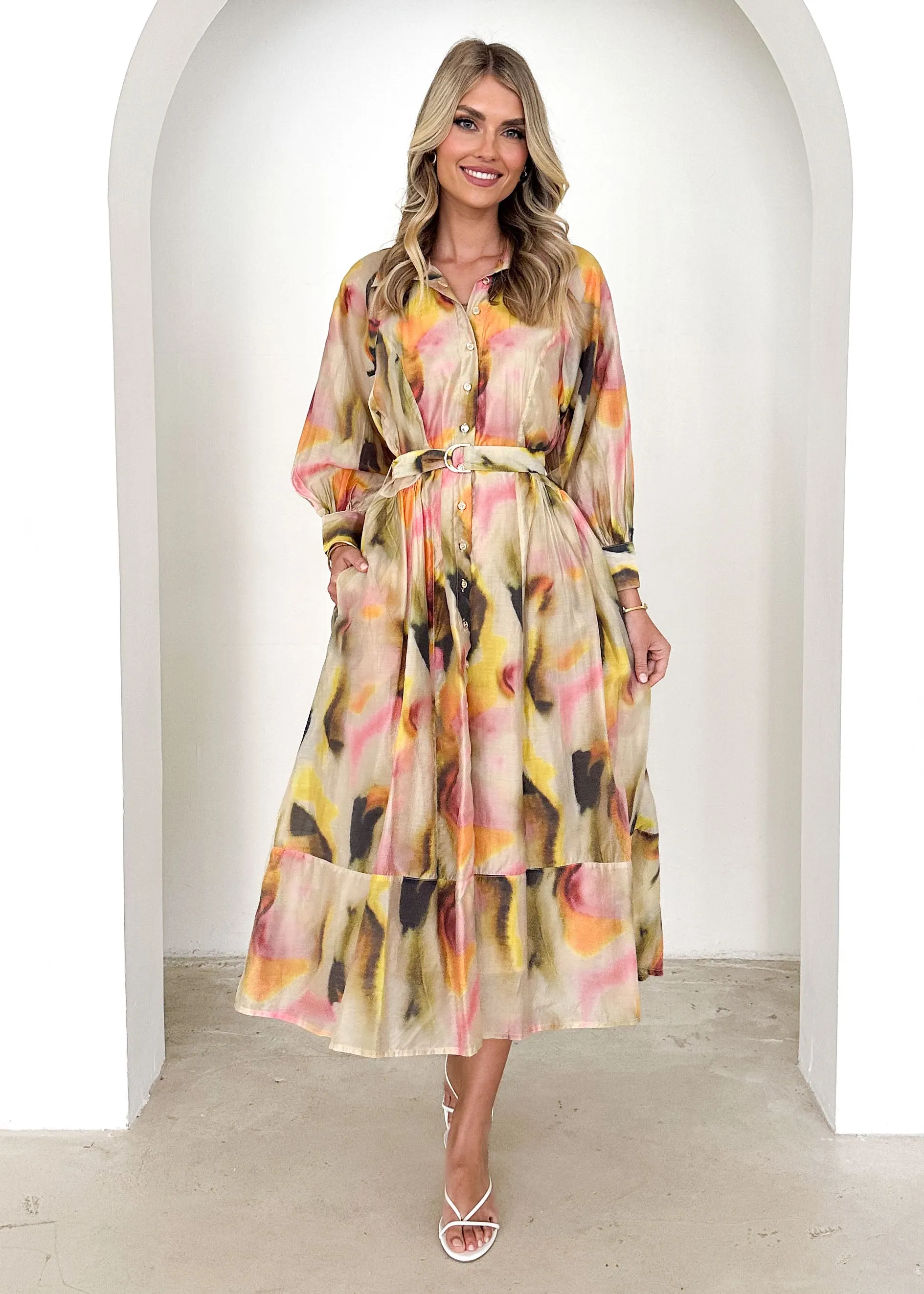 Bonnie Midi Dress - Lemon Splash sold by Gingham & Heels