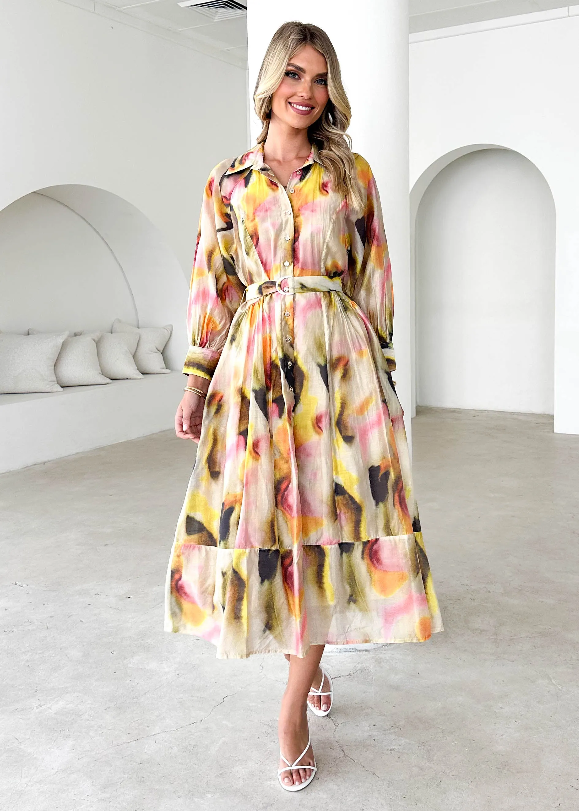 Bonnie Midi Dress - Lemon Splash sold by Gingham & Heels product image thumbnail 3