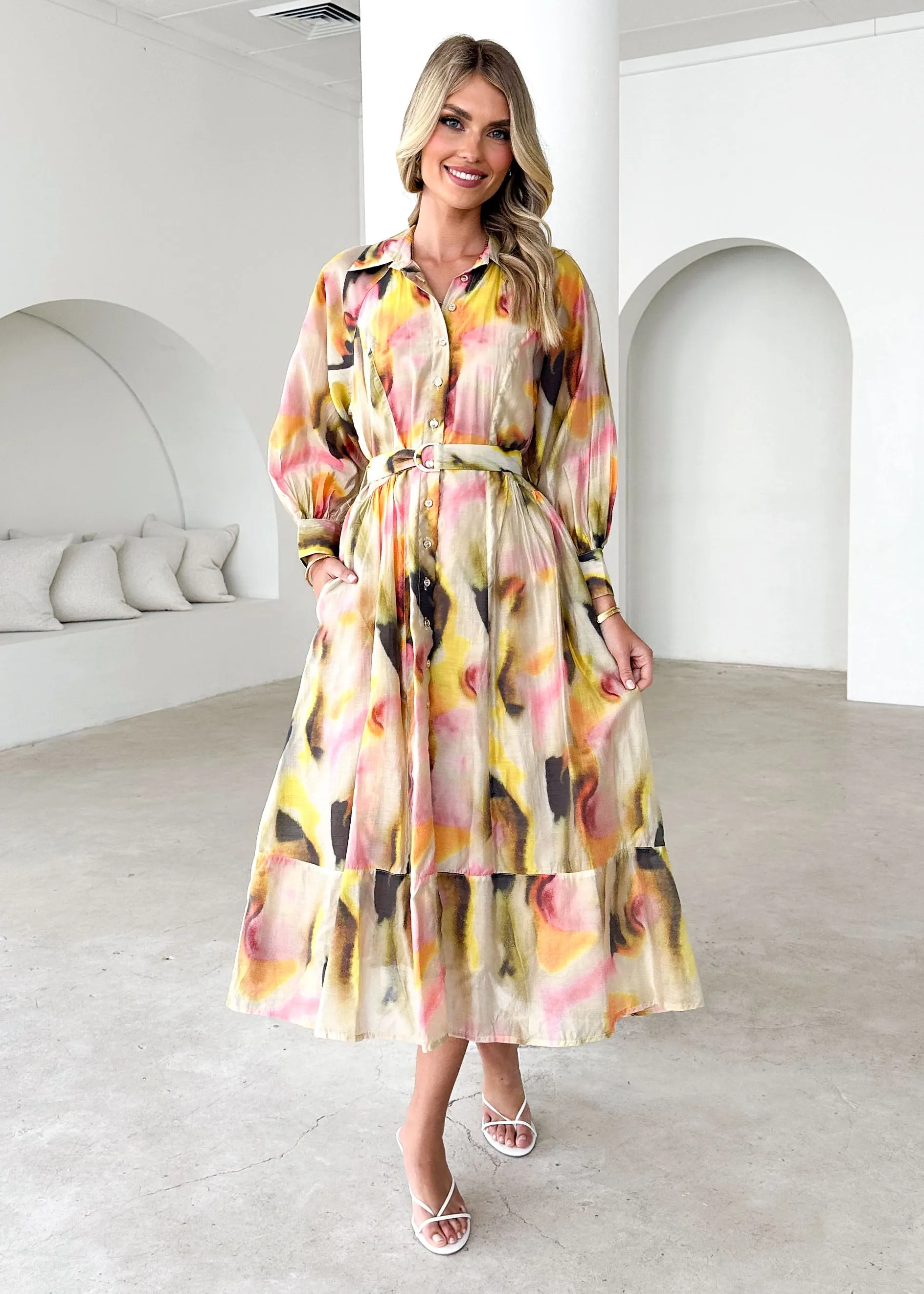 Bonnie Midi Dress - Lemon Splash sold by Gingham & Heels product image thumbnail 2